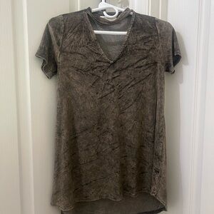 Peach love velvet top